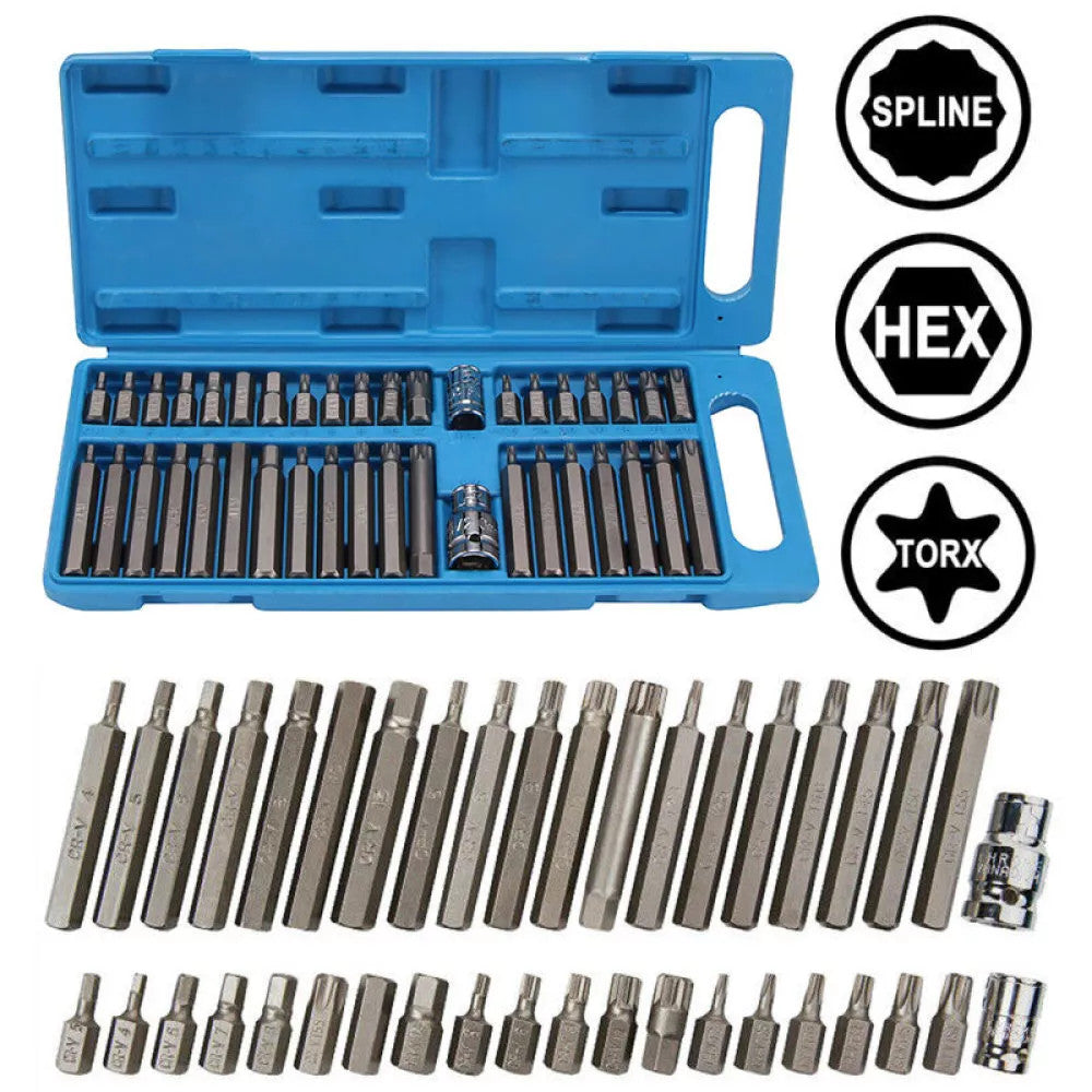 40 X Allen clé Torx hexagonale Star socket bit jeu d'entraînement outil de réparation de voiture 1-2 3-8