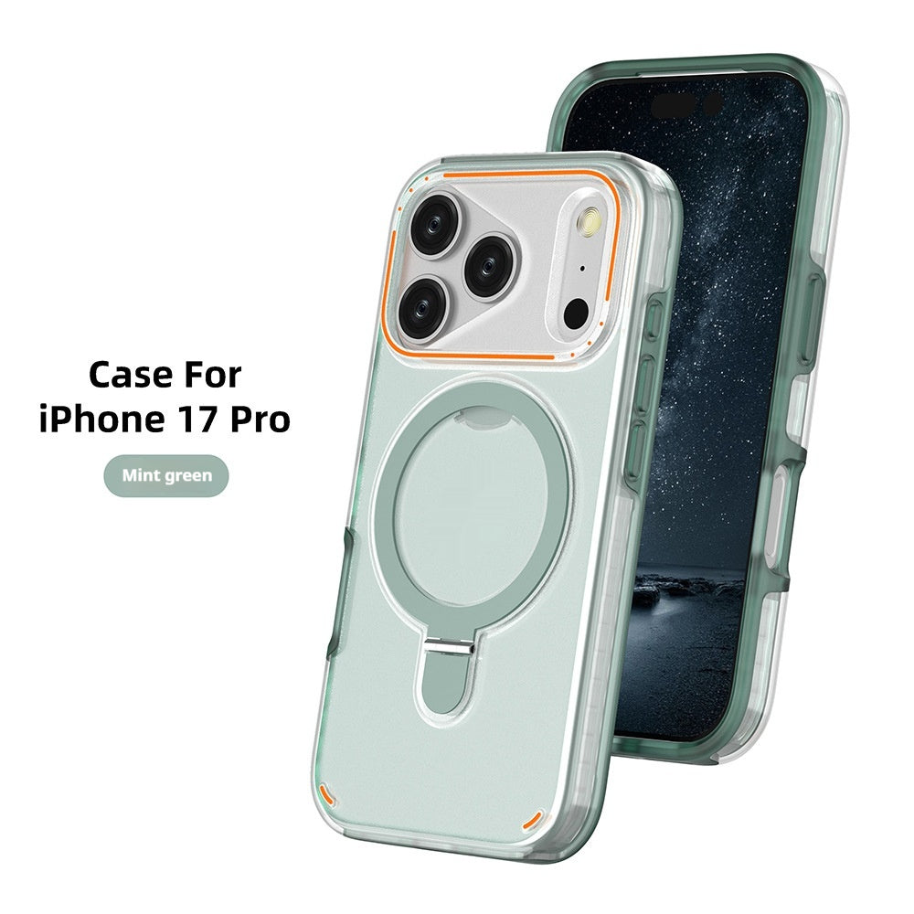360 rotation support magnétique Matte téléphone Case pour I-Phone 17 Pro 17 Max Plus Shockpr