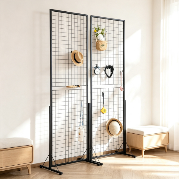 2-Pack 2' X 5.6' Tour d'affichage par paroi de grille