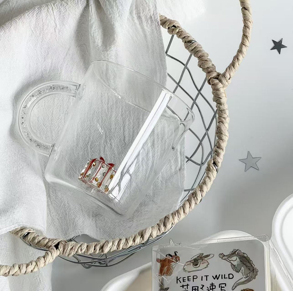 Coupe en verre à haute brosilicate avec poignée