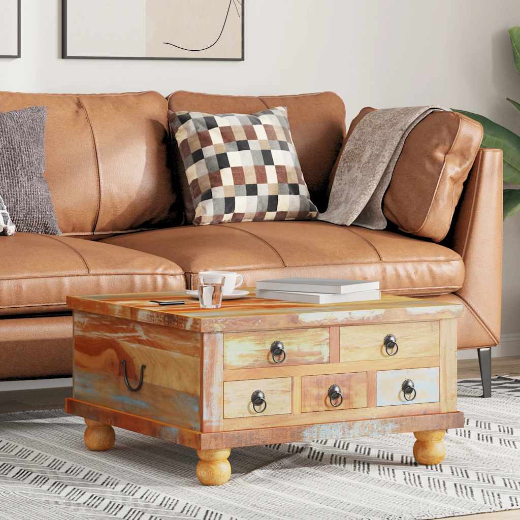 Table de café Bois recuit 70x Table de café Bois de mangue dure