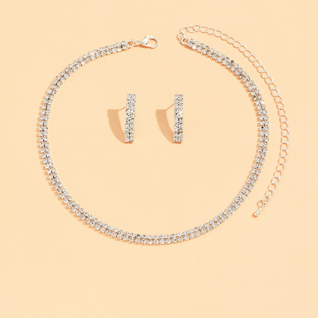 Ensemble de bijoux Femmes Baguette Tennis CZ 3Pcs