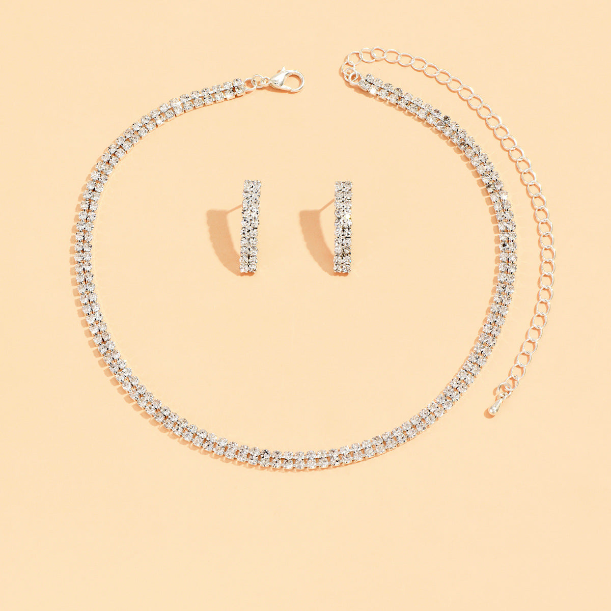 Ensemble de bijoux Femmes Baguette Tennis CZ 3Pcs