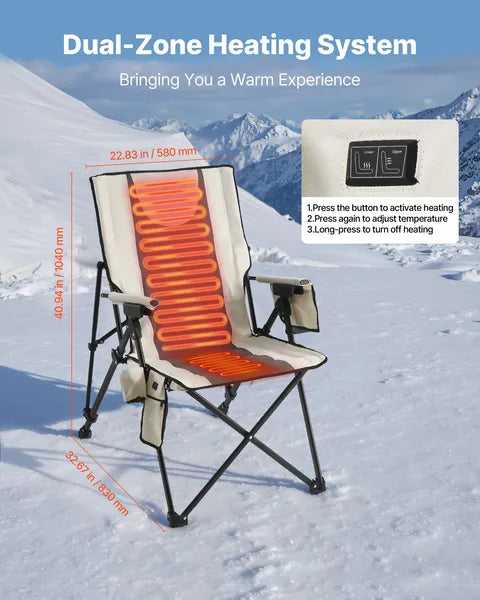 Chaise de camping chauffée VEVOR
