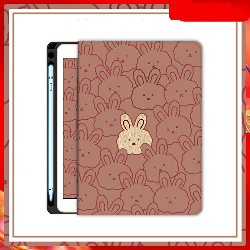 Cartoon mignon Rabbit Silicone cas informatique
