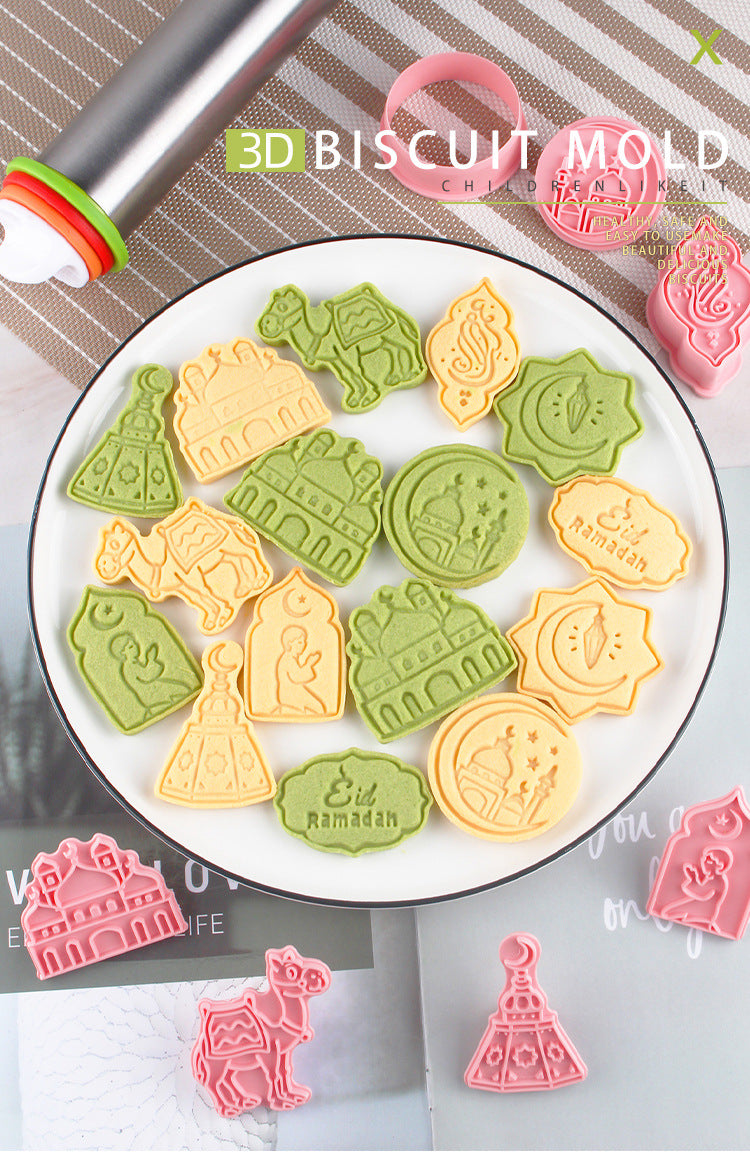 Cookie Mold 3d 3d Diy Plastic Suit Accueil Cake Cookie Type de presse Outil de cuisson Cutter