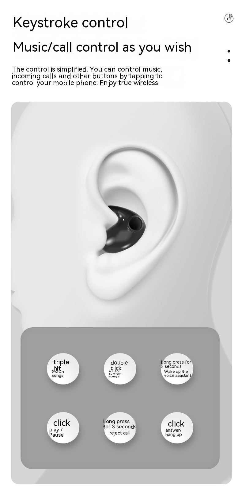 Double casque Bluetooth de sommeil stéréo sans fil
