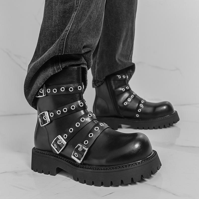 Chaussures en cuir haut de gamme Dr Martens-style Bottes