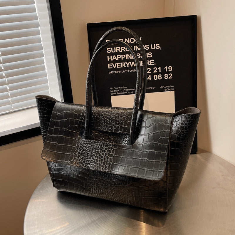 Sac à main de grande capacité en forme de pierre