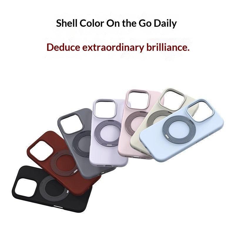 Boîtier de téléphone rotatif magnétique en silicone liquide