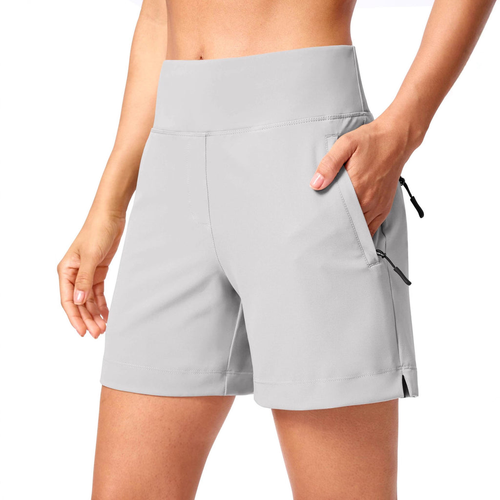 Short de randonnée en plein air pour femmes avec poches zippées Léger Séchage rapide Golf Cas Sports