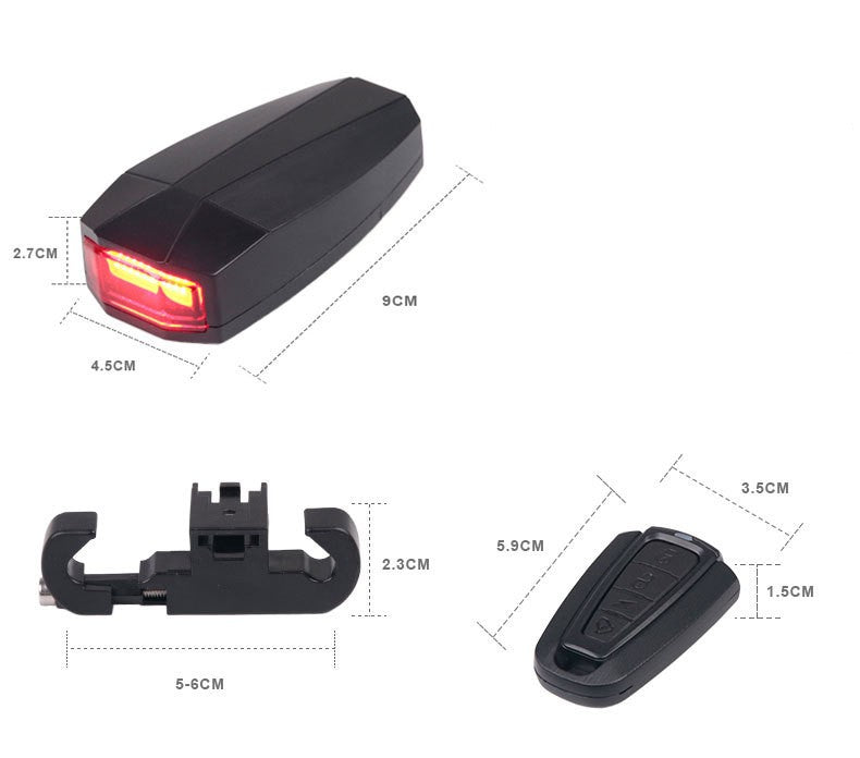 Mountain Bike Intelligent Alarme Horn Light