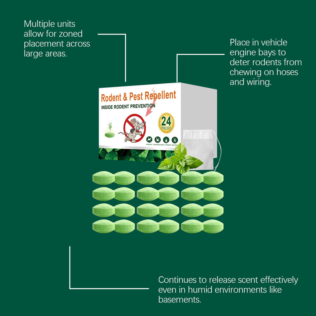 Rodent and insect repellent pellets