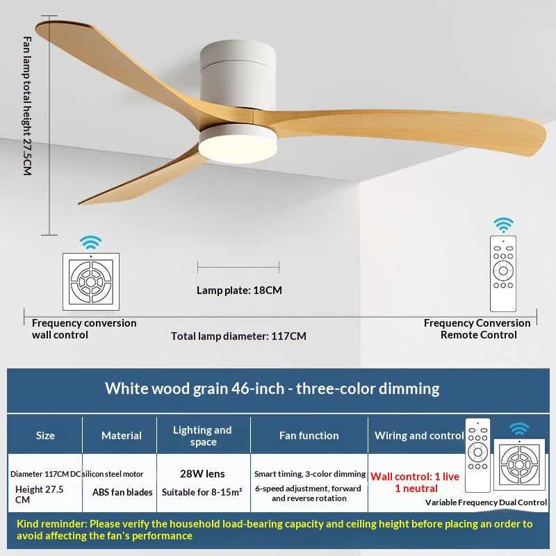 Feux pour ventilateur de plafond intégré simple et moderne à usage domestique