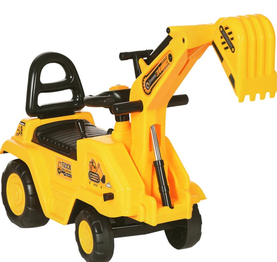 3-en-1 Roulez sur le scooter digger d'excavateur et le chariot de traction