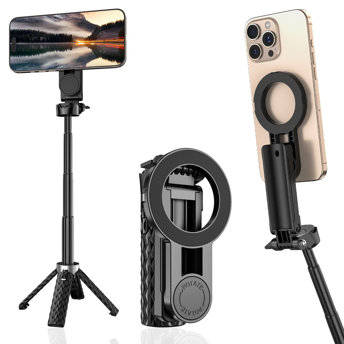 Mini bâton de selfie de trépied magnétique