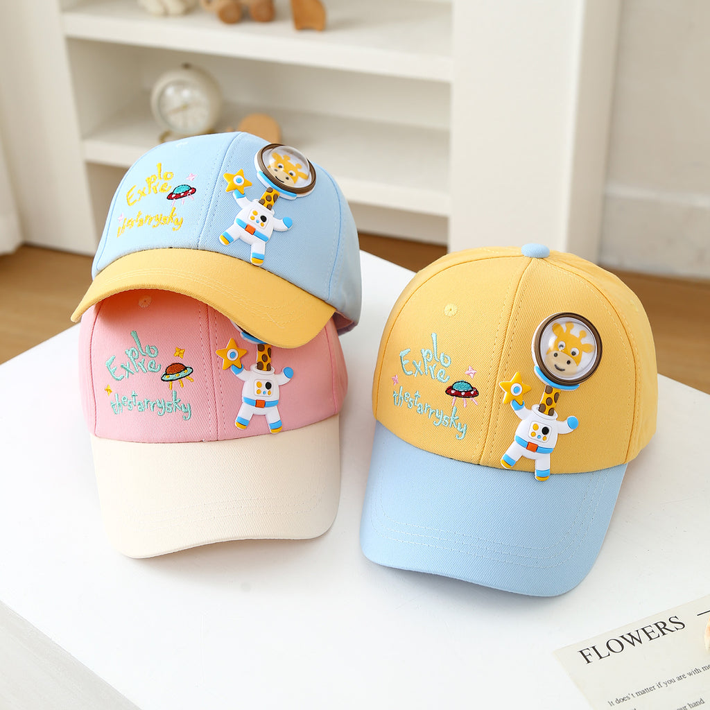 Printemps et été L'espace pour enfants Giraffe multicolore mignon et fashionable Casquette de baseball F
