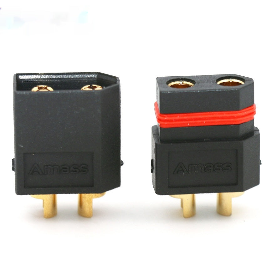 XT60W-M F mâle et femelle connecteur imperméable plaqué or noir haut courant modèle A