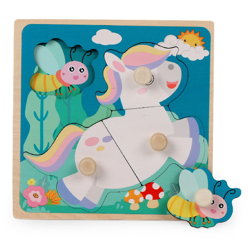 Jouets en bois de table de Puzzle d'épingle pour enfants