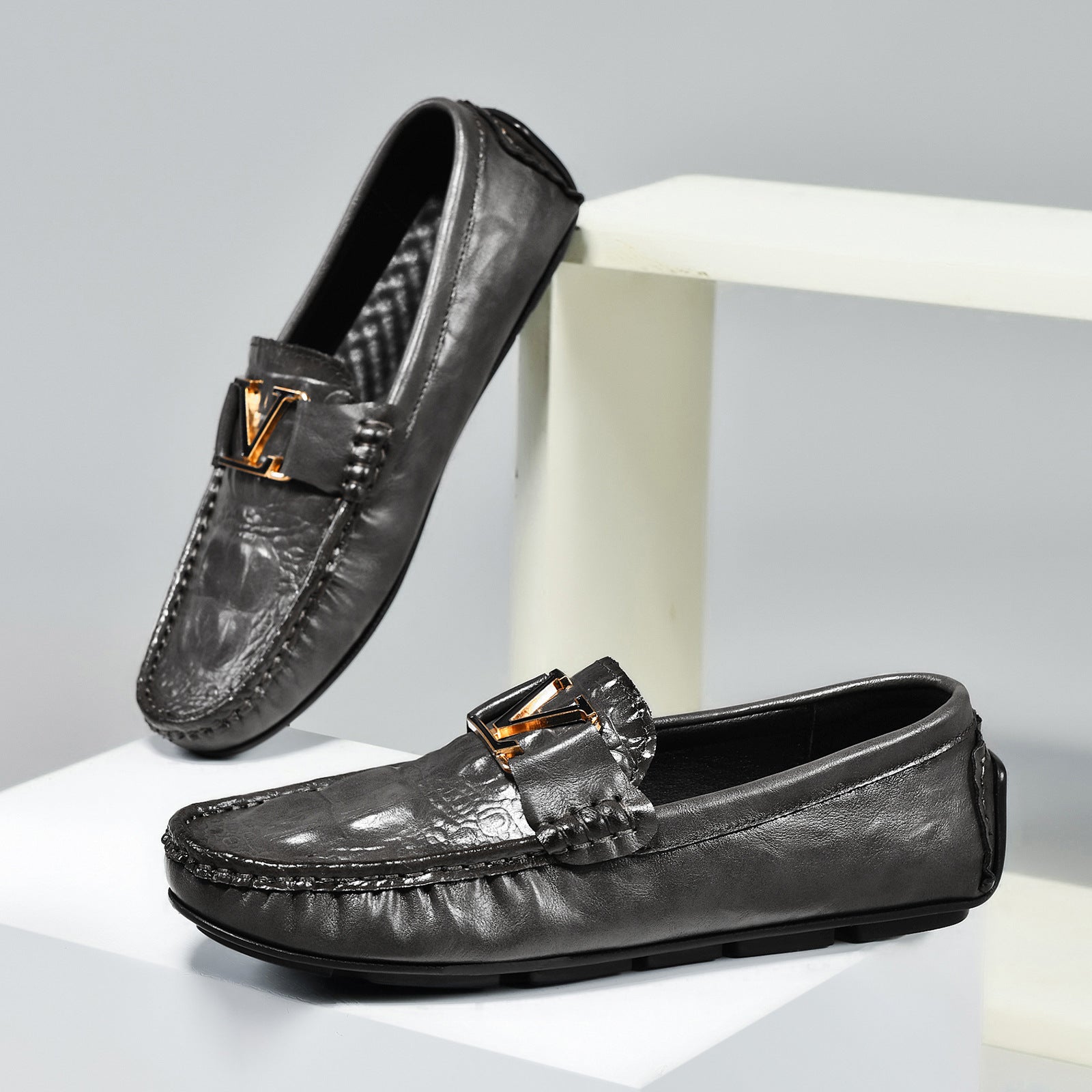 Chaussures en cuir véritable Casual Homme style britannique
