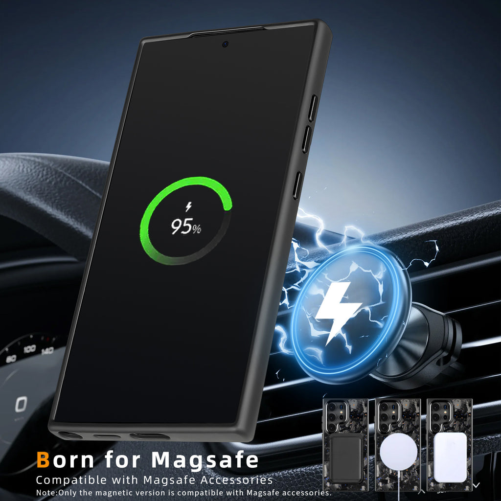 Magnetic Forged Carbon Fibre Shell Téléphone étui protecteur