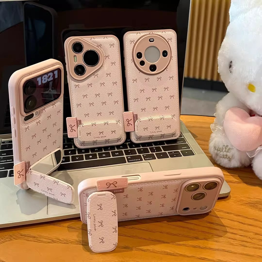 Étui de téléphone à nœuds arc-en-ciel couvrant l'écran entier