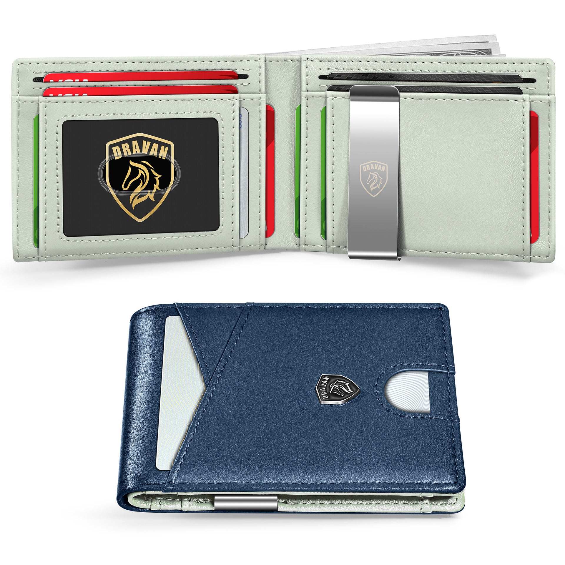 Porte-carte Portable en fibre de carbone Sac en cuir pour hommes