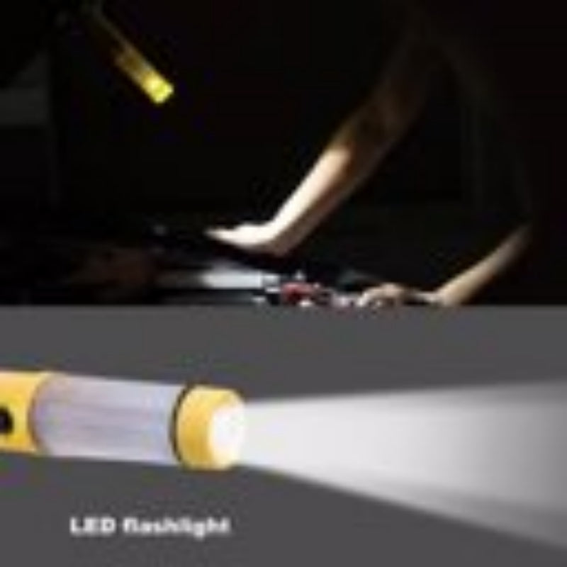 Hammer multifonctionnel rouge et jaune pour la sécurité automobile avec lampe de poche