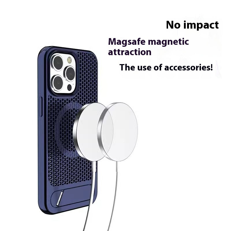 Boîtier de téléphone de la grille approprié Refroidissement de l'aspiration magnétique
