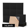 Panneaux muraux acoustiques Tuiles Studio d'isolation acoustique autocollante---Black-12PCS