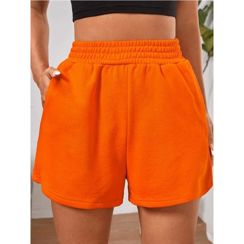 Femmes Europe et États-Unis Commerce extérieur Amazon Elastic Waist Loose Wide Leg Solid Colo