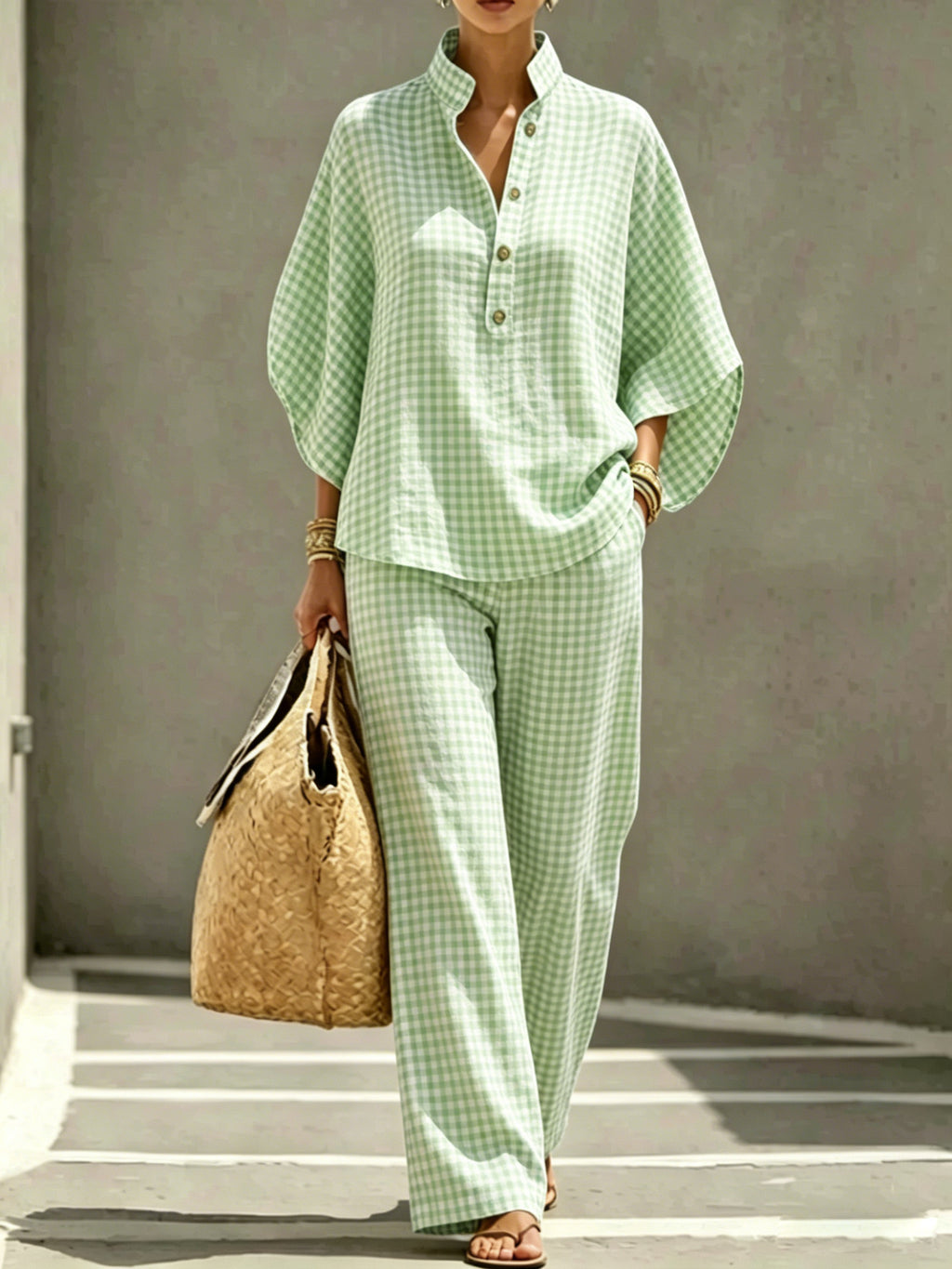 Women's striped shirt and pants