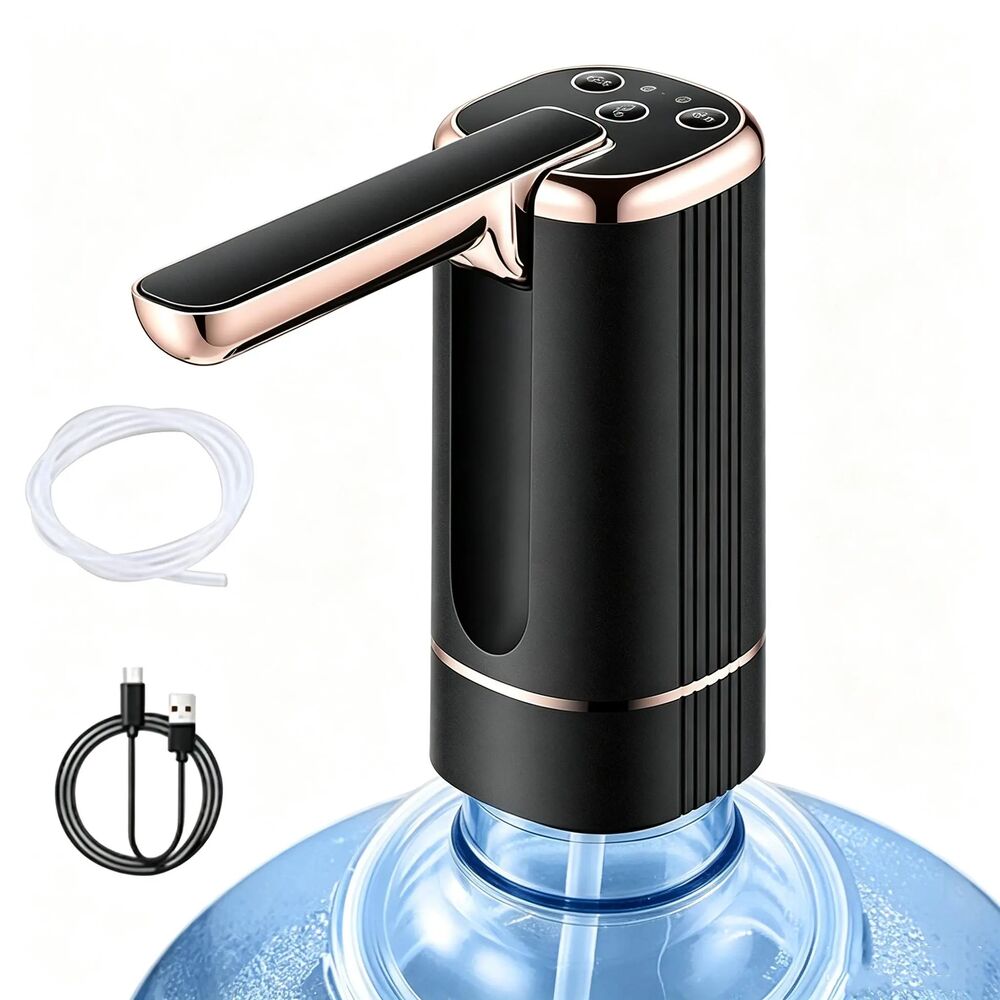 Pompe à bouteille d'eau électrique Pompe à distributeur d'eau pliable automatique pour 1-5 Gallon avec Dos