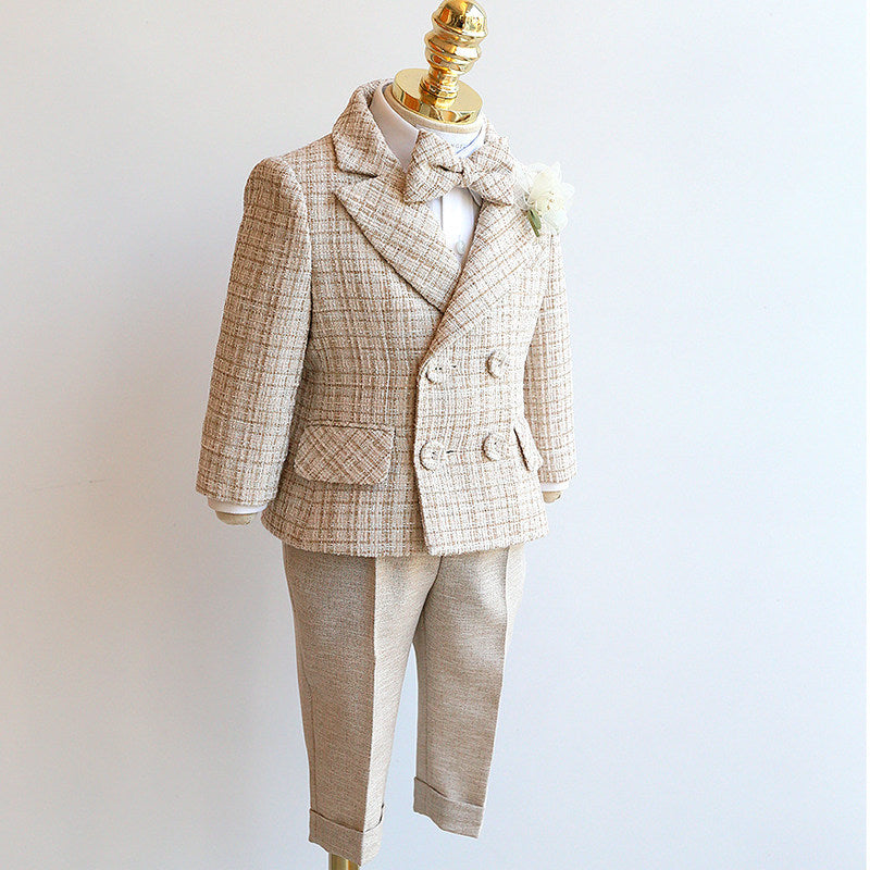 Robe formelle de garçon fille de fleur costume britannique