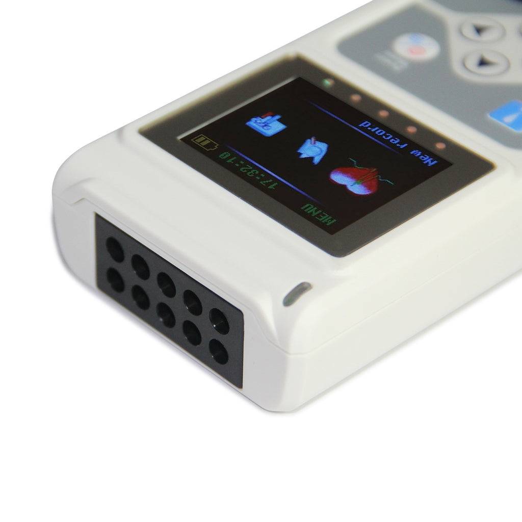 ECG Holter 12 Channel 12 Lead EKG System 24 Heures Multi Language Monitoring PC SW CE FDA