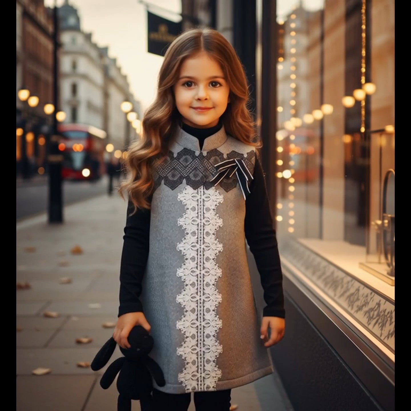 Filles Laine Blend Robe de soirée sans manches A-Line Princesse 3-7Y