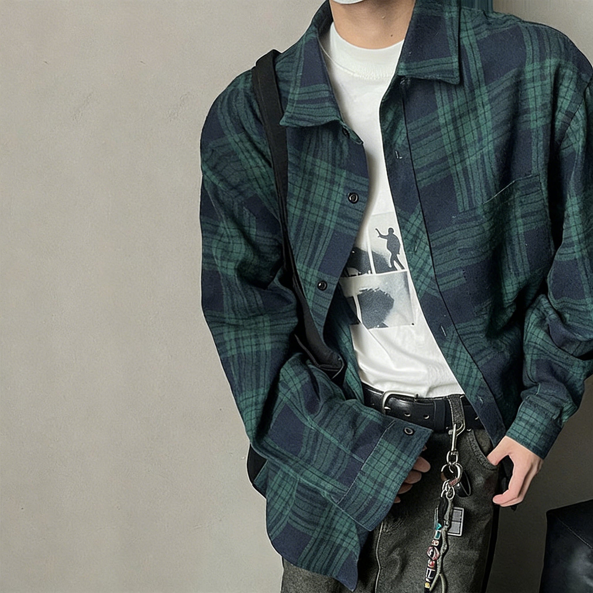 Chemise en Plaid Casual pour Homme