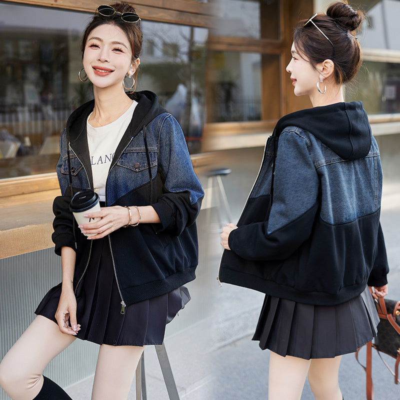 Fashionable Relaxed Fit Flattering Casual All Matching Hoooded Top