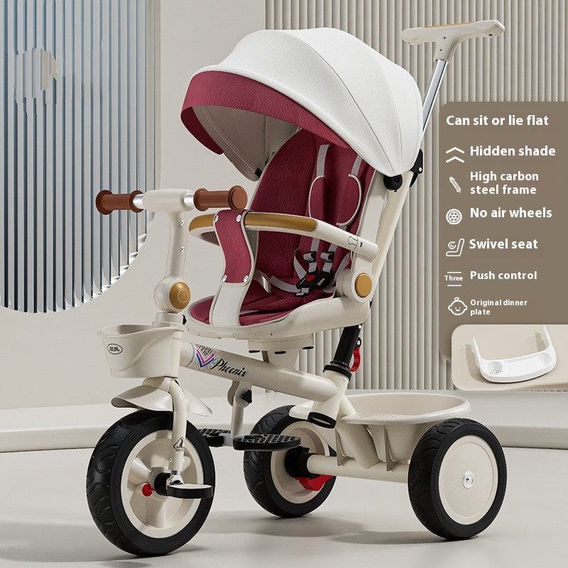 Tricycle Pedal Bébé Voiture Enfants Jouet léger Trolley