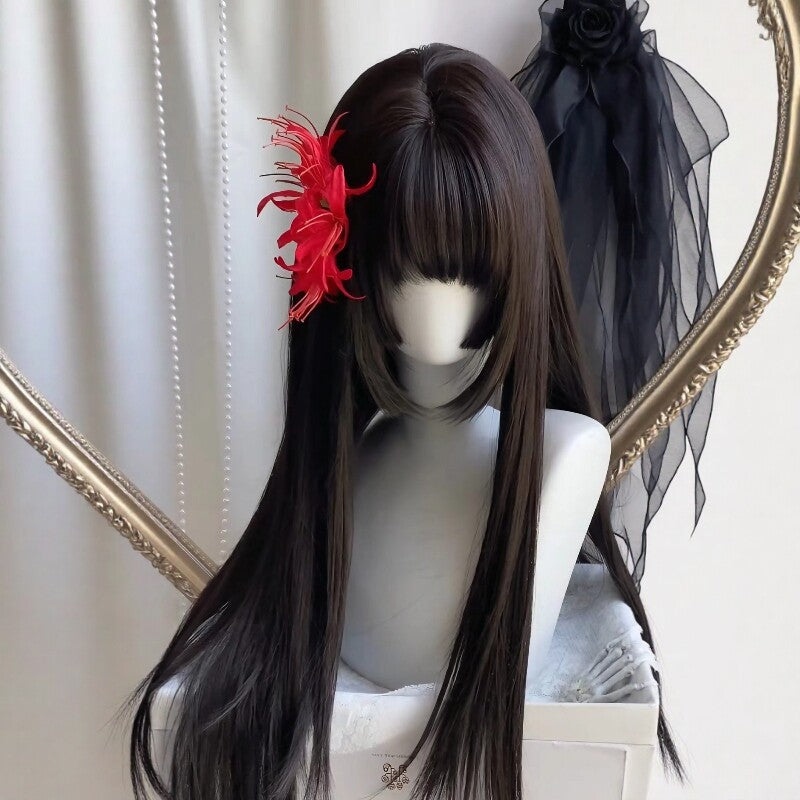 Perruque en fibre synthétique pleine tête - Style naturel volumineux pour la fête quotidienne Cosplay
