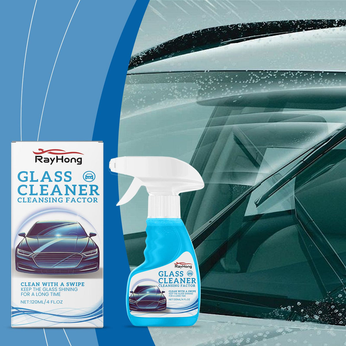 RAYHONG Automotive Windshield Glass Cleaner Spray