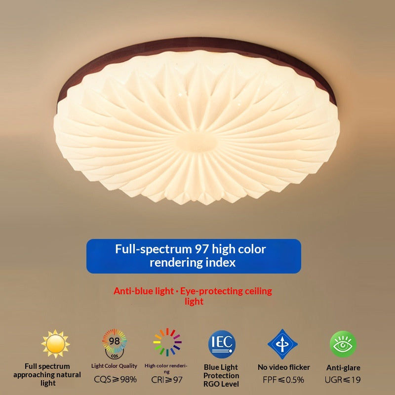Style chinois High CRI Eye Friendly Plafond Light pour chambres et balcons Ceilin en bois