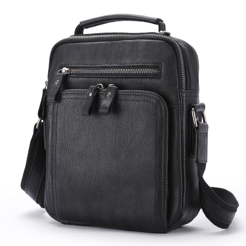 Véritable sac de messager en cuir vintage Cheval fou