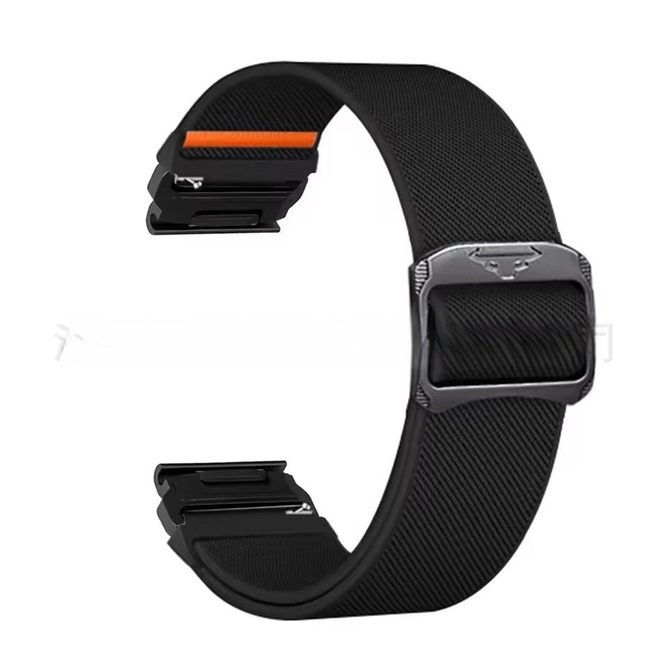 Elastic nylon bracelet with cow's head