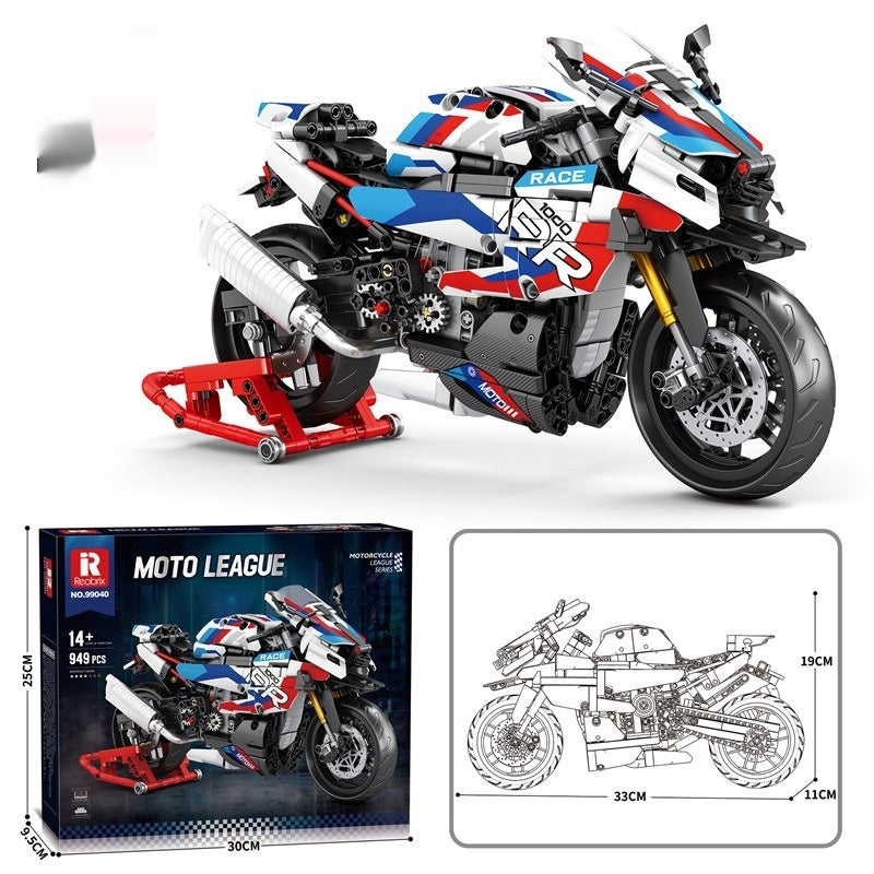 Reobrix 99040 Premium Brick Motorcycle Building Block Toy