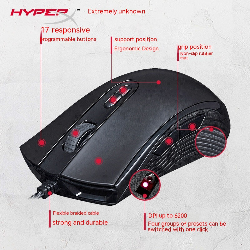 Extrêmement inconnu Pulse RGB Souris de jeu filaire applicable aux sports électroniques Pulsefirecore