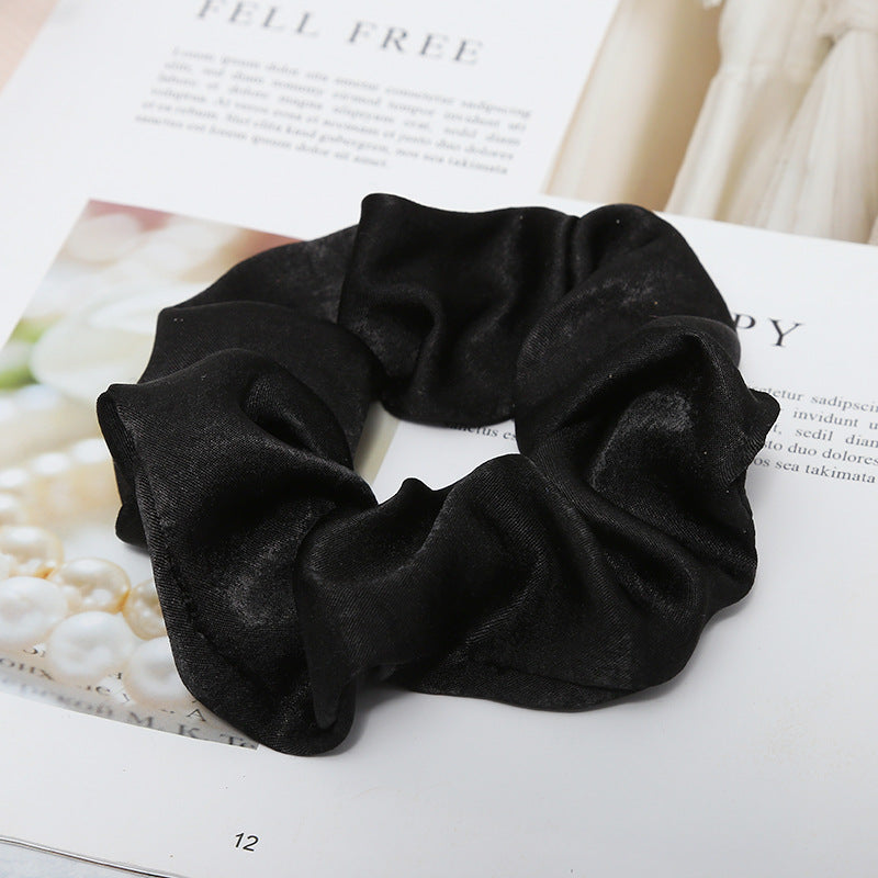 Sweet and Girly Solid Color Large Intestine Hair Anneau Headwear