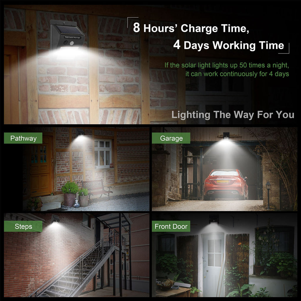 1Pc Solar Light 20 LEDs Outdoor PIR Motion Sensor Lights IP65 Waterproof 120 Degree Sensin