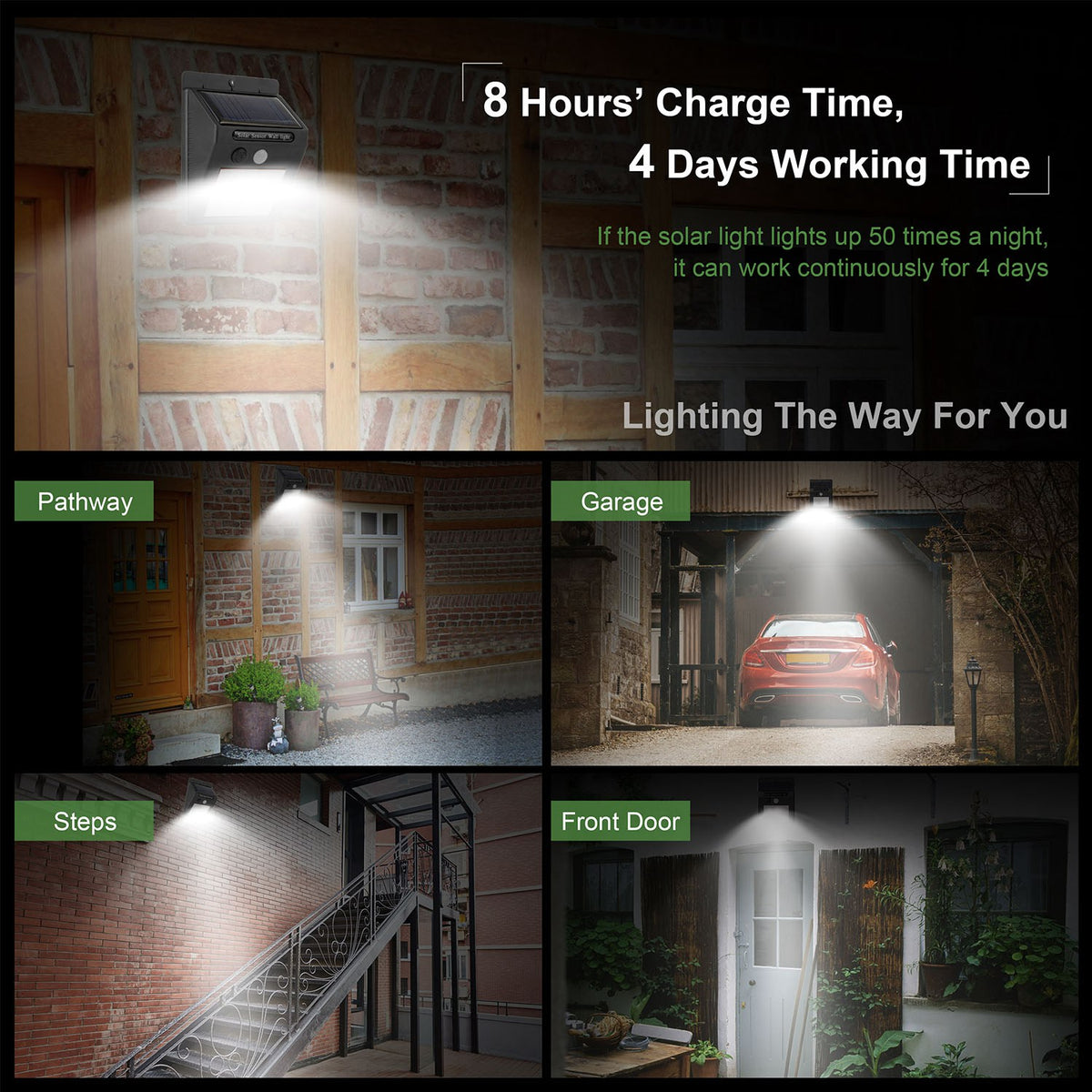 1Pc Solar Light 20 LEDs Outdoor PIR Motion Sensor Lights IP65 Waterproof 120 Degree Sensin