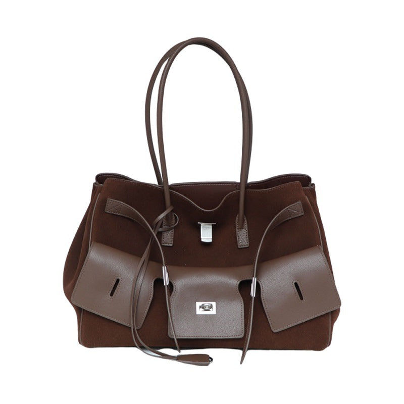 Grand-Capacité Neutre-Style Tote Wing véritable sac de moto en cuir